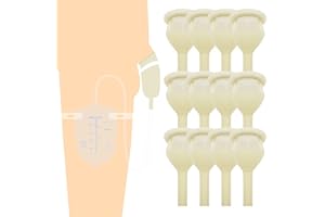 LP-SUNSHINE Latex Condom Catheter External Self-Sealing Set, Self-Adhesive Easy Donning, Day and Night Use Quick and Easy Drainage, No Reflux, No Leakage (12pcs/40mm/1.58 Inch)