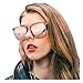 SIPHEW Oversized Square Sunglasses for Women|Lightweight Fashion Sunglasses 100% UV400 Protection|Trendy Mirrored Shade