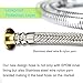 bretoes Stainless Steel Shower Hose 59 Inches (1.5M) - for Hand Showers (Bath Toilet Sprayers) and T-Valve Fittings - Woven Inner Tube Extra Long Explosion Proof Chrome Finish