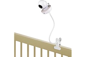 WOCHEL Gooseneck Baby Monitor Mount for Motorola, Owlet, VAVA, Arlo Baby Monitor and Most Universal Baby Monitor Camera, Flexible Baby Monitor Holder Without Tools or Wall Damage - White