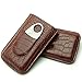 Cigar Case Travel - Cutter Included - Leather 3 Colors (Brown)