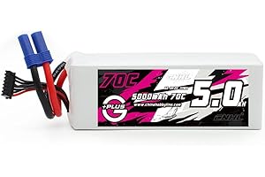 CNHL 6S Lipo Battery 5000mAh 22.2V 70C with EC5 Plug for RC Airplane FPV Racing Truck Tank Speed Run Truggy Buggy Boat