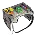 Kids Travel Tray with Erasable Surface for Car Seat, Stroller and Airplane Traveling, Infant and Toddler Snack and Play Tray, Lap Tray, Activity Tray, Table Tray with Mesh Organizer and Cup Holder