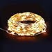 RTGS 30 LEDs String Lights Batteries Operated on 10 Feet Long Silver Color Wire, Indoor and Outdoor with Waterproof Batteries Box and Timer (Warm White Color 30 LEDs 10 FEET Timer)