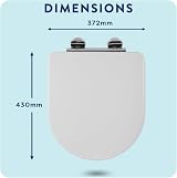 Croydex Garda Flexi-Fix D Shape Soft Close Toilet Seat White Wood view 4
