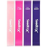 XCLOHAS Mini Loop Resistance Bands with User Guide and Carry Bag, Exercise Bands for Legs and Butt Stretching Workout Home Yo