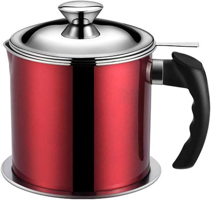 1 2l Filtro Aceite Cocina Acero Inoxidable Recipiente Aceite Usado Cocina Con Malla Fina Colador Y Tapa Para Grasera Qianduoduo888 Olla De Colador De Grasa De Aceite Color Rojo Utensilios Hogar Y Cocina Ourhouserestaurant Com