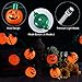 YUNLIGHTS LED Light Up Pumpkin Necklace with 6 Lighting Modes 35-Inch Party Favors, 2 Pack (Orange)