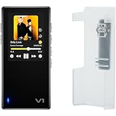TempoTec Variations V1 Portable HiFi Music Player,Digital Audio Player with Two Way Bluetooth 5.1. 4.4mm&amp;3.5mm Headphone Ports (White Back Clip)