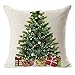 Gotd Merry Christmas Pillow Case Gifts under Christmas Tree Xmas 18 x 18 Cushion Cover Merry Chritmas Home Decor Design Throw Pillow Cover Pillow Case 18 x 18 Inch Cotton Linen for Sofa (Gift A)