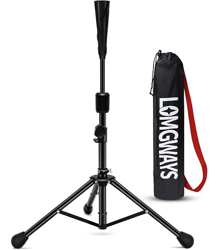 Tee De Frappeur Baseball Réglable Pour Enfants – Support D’entraînement En Caoutchouc, Hauteur 47 à 100 Cm, Base Large