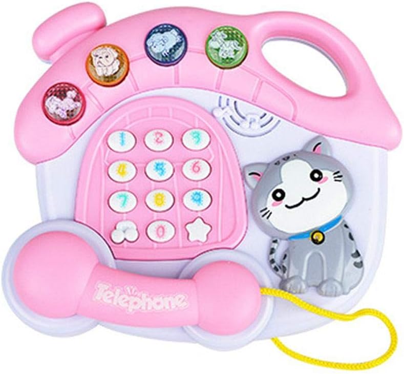 Ipenty Spielzeug Telefon Fruhen Lernspielzeug Lustige Multifunktionale Katze Musik Telefon Geschichte Maschine Fur Kinder Kleinkinder Amazon De Kuche Haushalt