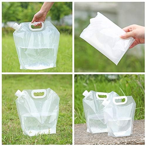 Blue collapsible water container with a spout, ideal for camping, BBQs, and car use.