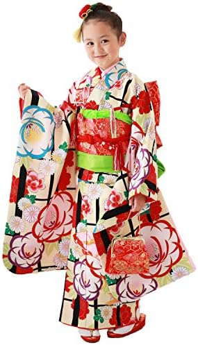 七五三 着物 直営店 7歳 フルセット 七歳用七五三四つ身絵羽柄着物１６点セット 染色 加工は日本製 販売 絵羽模様 絵羽柄 購入 女の子