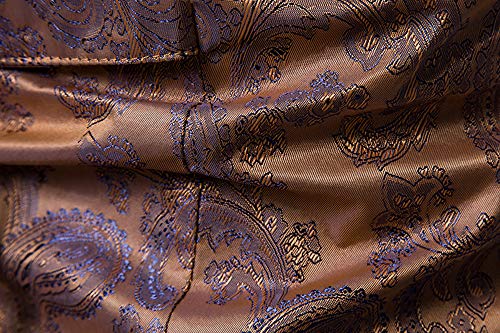 WANNEW Mens Vest Suit Vests Tuxedo Vest Vest for Men(Gold, M)