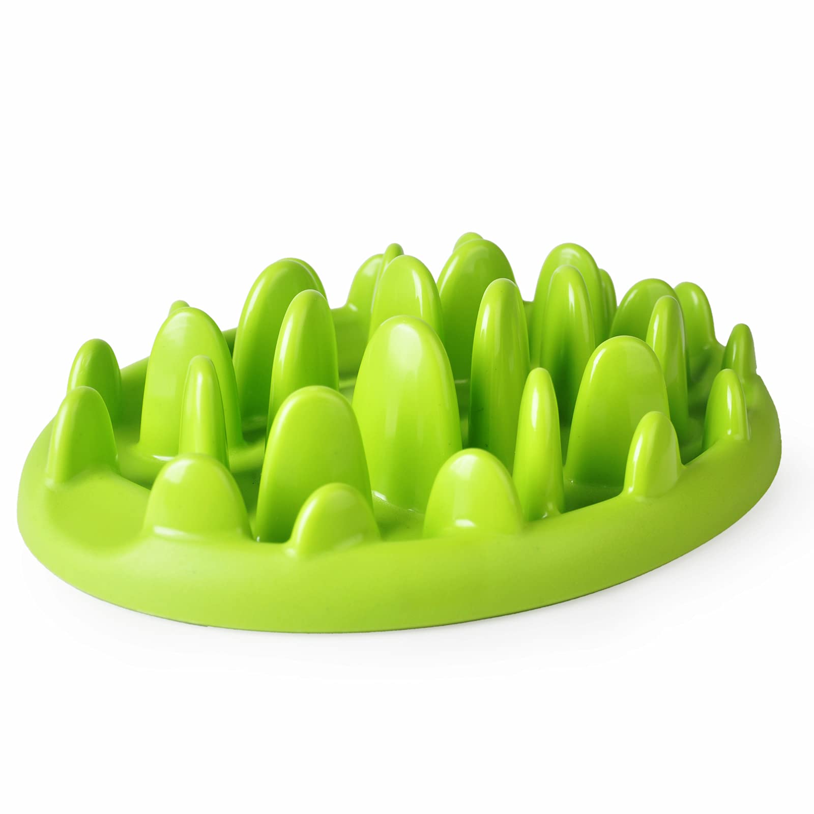BUYTER Pet Catch Interactive Slow Jungle Feeder Bowl Anti-gulping Feed Diet Dishes (Green)