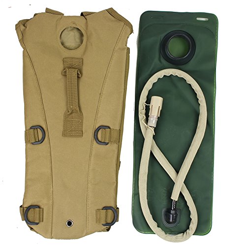3 Liter Tactical Hydration Pack Bladder Water Bag Pouch Backpack Reservoirs For Hiking Climbing Running 3L Outdoor Men Women (Yellow) - Thumbnail 3