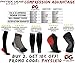 Physix Gear Short Compression Socks for Men & Women - Best Low Compression Socks Women & Men with Arch Support, Ideal for Running, Plantar Fasciitis comfort, and Swelling, Grey/Black (2 Pairs), L/XL