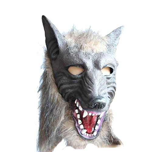 HOT, AIMTOPPY Wolf Mask Latex Animal Prop For Halloween