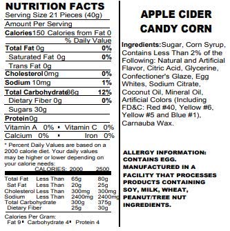 Apple Cider Candy Corn 1LB Bag