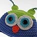 Newborn Baby Knit Cotton Hat Handmade Beanie Owl Cap (Blue/Green)