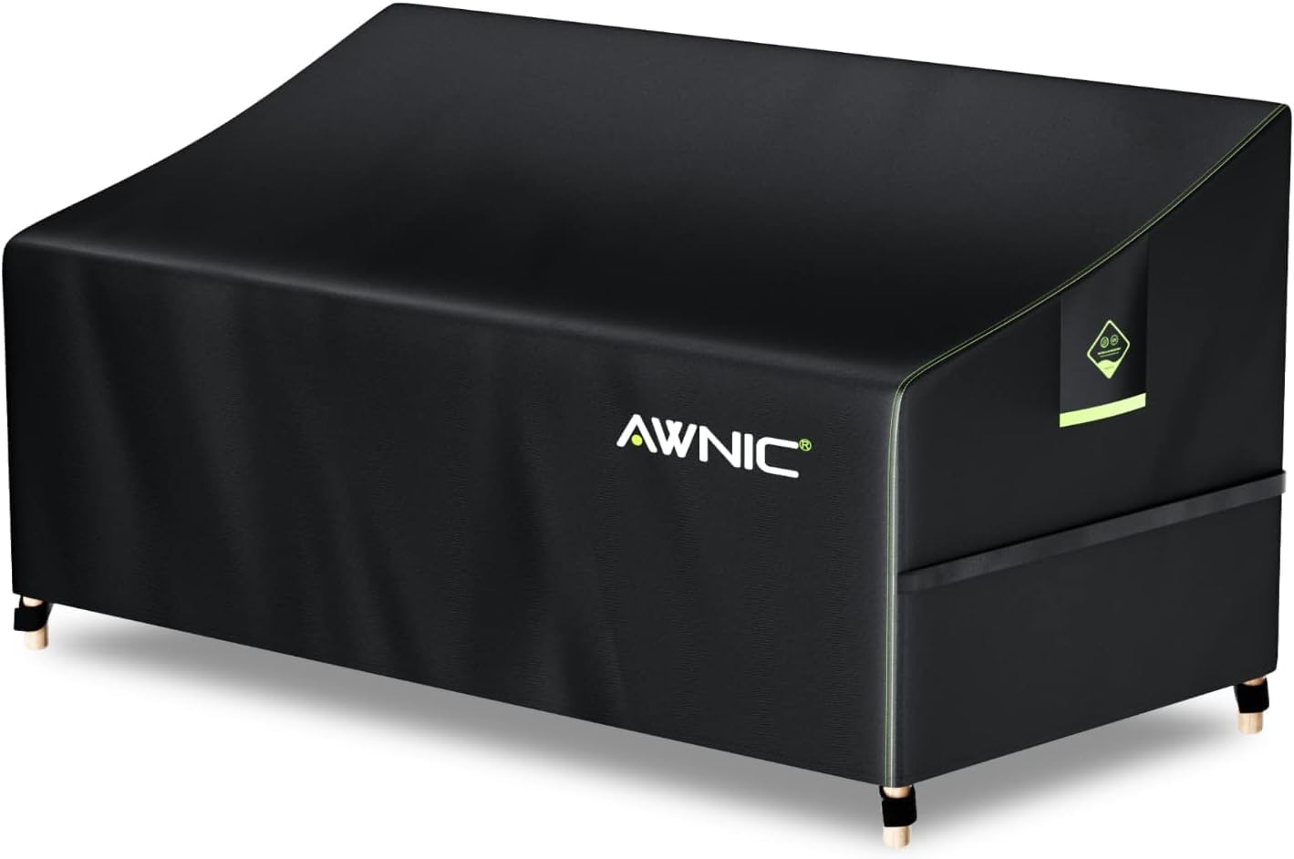 AWNIC Garden Furniture Covers Waterproof Outdoor Rattan Sofa Cover for Outside 160x85x61/71cm Black/Green