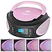 Lauson LLB599 Boombox with Cd Player Mp3 | Portable Radio CD-Player Stereo with USB | Cd Player for Kids | LED Light Function | Headphone Jack 3.5mm (Pink)thumb 3
