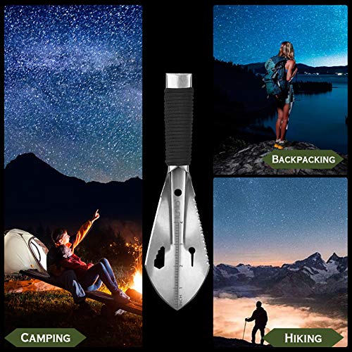 iunio Hiking Trowel, Camping, Backpacking, Portable Shovel, Multitool