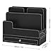 EasyAcc Double-deck Multi-device Charging Station Stand for RAVPower 6-Port USB Charger, Cellphones Tablets for iPad pro 10.5 iPhone X 8 7s plus Galaxy Note 8 S8 Leather Organization Docks- Black