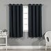 Best Home Fashion Thermal Insulated Blackout Curtains - Antique Bronze Grommet Top - Navy - 52