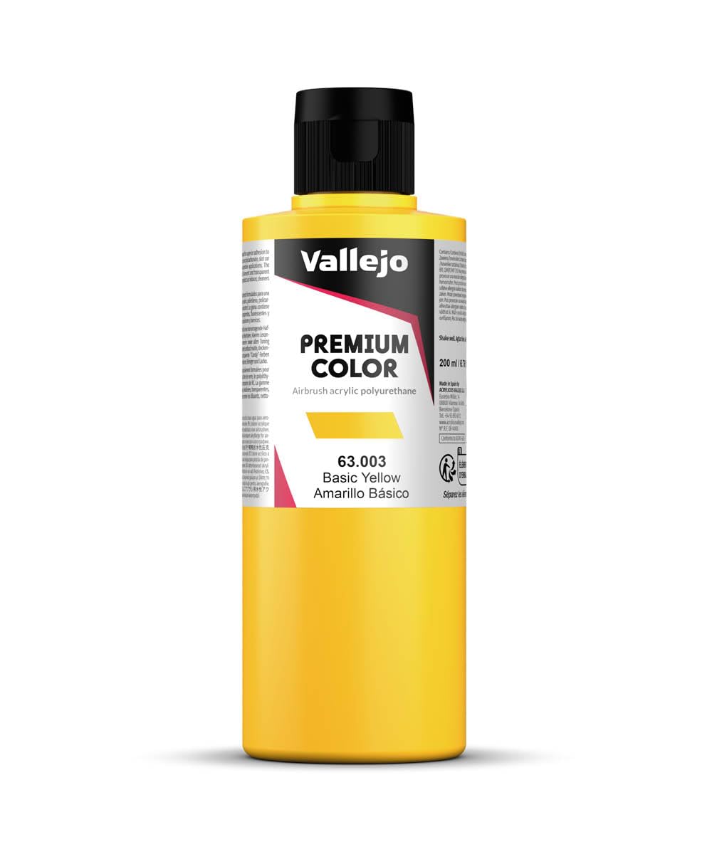 Vallejo AV Premium Color - 200ml - Opaque Basic Yellow