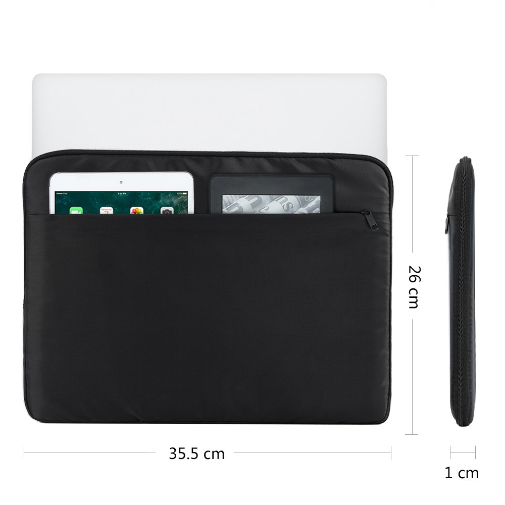 Laptop Sleeve 13-13.3 Inch,ATailorBird Ultra-Light Notebook Ultrabook Protective Bag Case Water-Resistant with Hiding Handle Fit 13 Inch MacBook/Acer/Asus/Dell/Lenovo/HP/Samsung Black