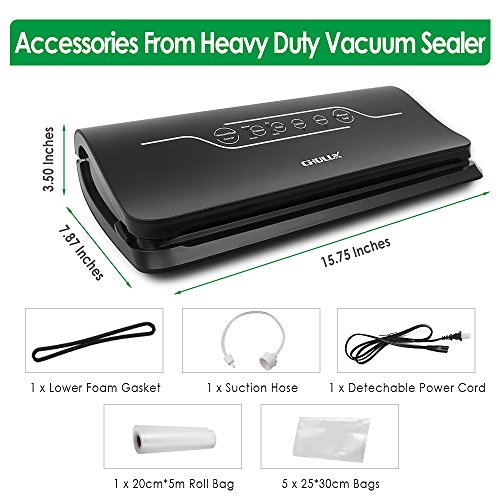image for Vacuum Sealer Machine,CHULUX Dry Moist Food Preservation Sealer with T