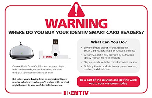 image for Identiv SCR3310v2.0 USB Smart Card Reader (USB C)