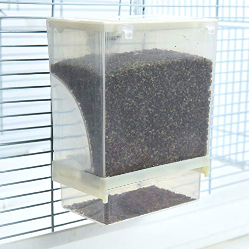 Timoo No Mess Bird Feeder for Cage Automatic Parakeet Feeder Cage Accessories, Load 14oz Feed - Thumbnail 2