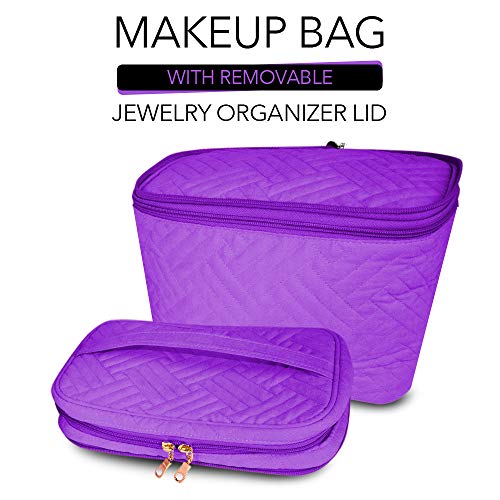 Silverflye Travel Jewelry Organizer and Makeup Bag AllinONE Travel