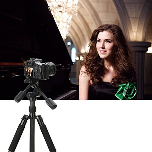Koolertron Video Tripod Monopod Ball Head 3-way Fluid Head Rocker Arm with Quick Release Plate for Canon Nikon Sony DSLR Camera