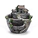 WINOMO Artificial Flowers Succulent Plants Pot Hanging Garden Design with Sweet House (Silver)