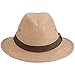 SCALA Men's Hemp Safari Hat with Leather Band, Camel, X-Large