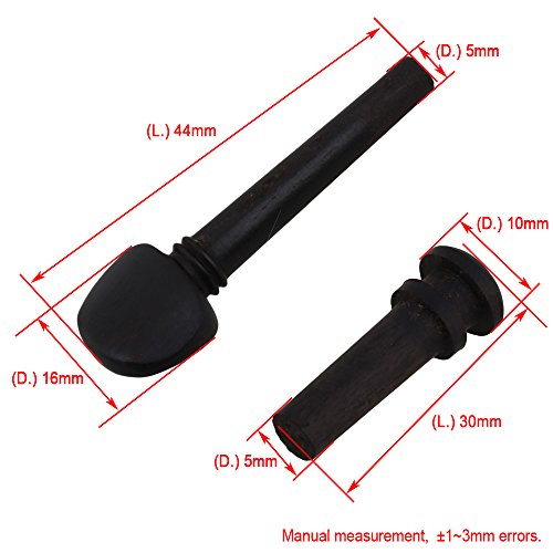Black Ebony Tuning Pegs for 1/16 Violin String Instrument Accessories