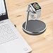 Mangotek Apple Watch Charging Stand, with Magnetic Charger Module and USB Port for iWatch Series 6/5/4/3/2/1 (38mm/40mm/42mm/44mm) and iPhone, Nightstand Mode Apple MFi Certified
