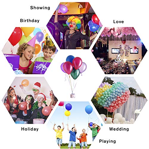 image for Vecook 100 PCS Party Balloons, 12 Inch High Quality Assorted Colorful 
