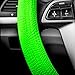 FH Group Universal Fit Silicone Snake Pattern with Massaging Grip Steering Wheel Cover fits most Cars, SUVs, Trucks, and Vans Green