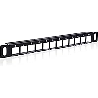 GeeekPi 10 inch 0.5U 12 Port Blank Keystone Patch Panel for DeskPi RackMate T0/T1/T2 Service Cabinet, Cable Management Panel 