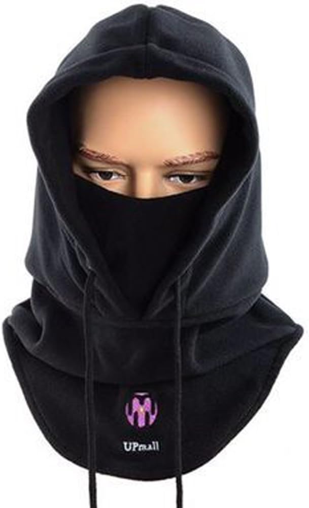 UPmall Multipurpose Use Thermal Fleece Hooded Balaclava Warm Ski Bike Wind Stopper Full Face Mask Neck Warmer for Winter Outdoor Activities