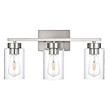 A1A9 3-Light Bathroom Vanity Light, Modern Brushed