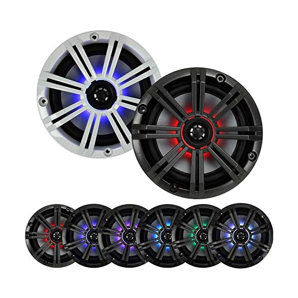 Kicker KM654LCW (41KM654LCW) 6.5 Inch 2Way Marine Speaker Pair with