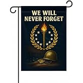 FLAGMEUP8386 Army Veteran Garden Flag 12x18 In Doublesided Torch Emblem Military Remembrance Veterans Day Memorial Day Fall Outdoor Yard Decor for Family Honoring Heroes Service Members