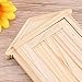 PIXNOR 1:12 Dollhouse Miniature 6-panel Wood Door with Steepletop