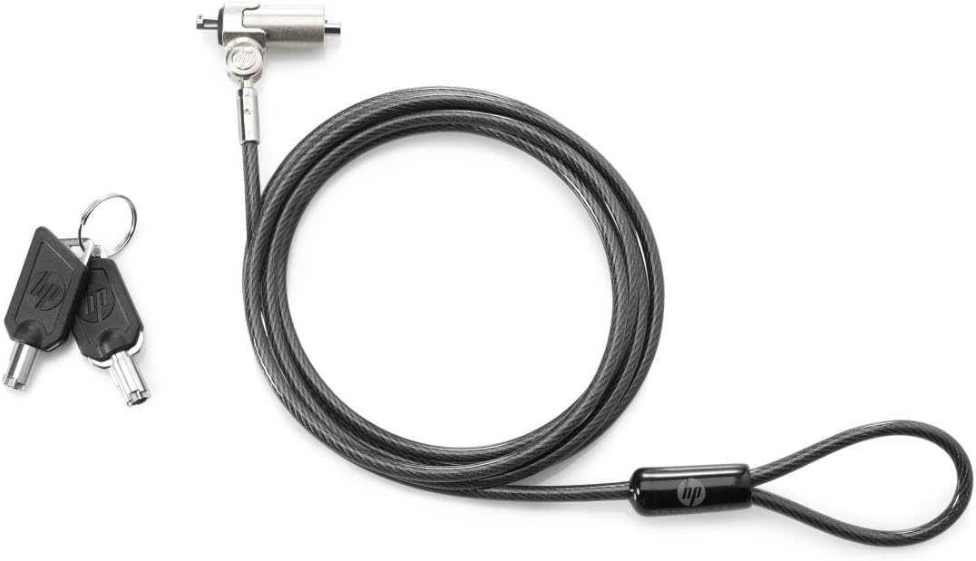 HP Essential Keyed Cable Lock , Black BigaMart